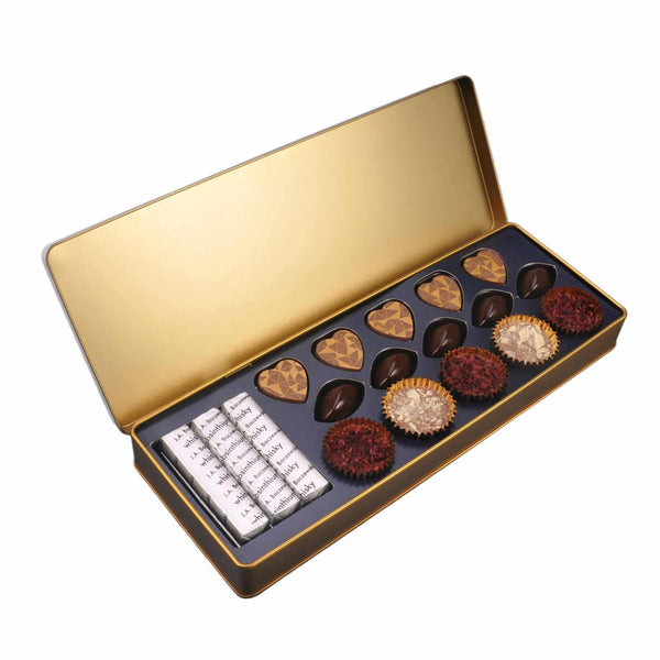 Luxe bonbons in geschenkblik