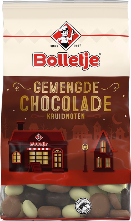 Bolletje Chocolade Kruidnoten zakken a 250 gram per doos